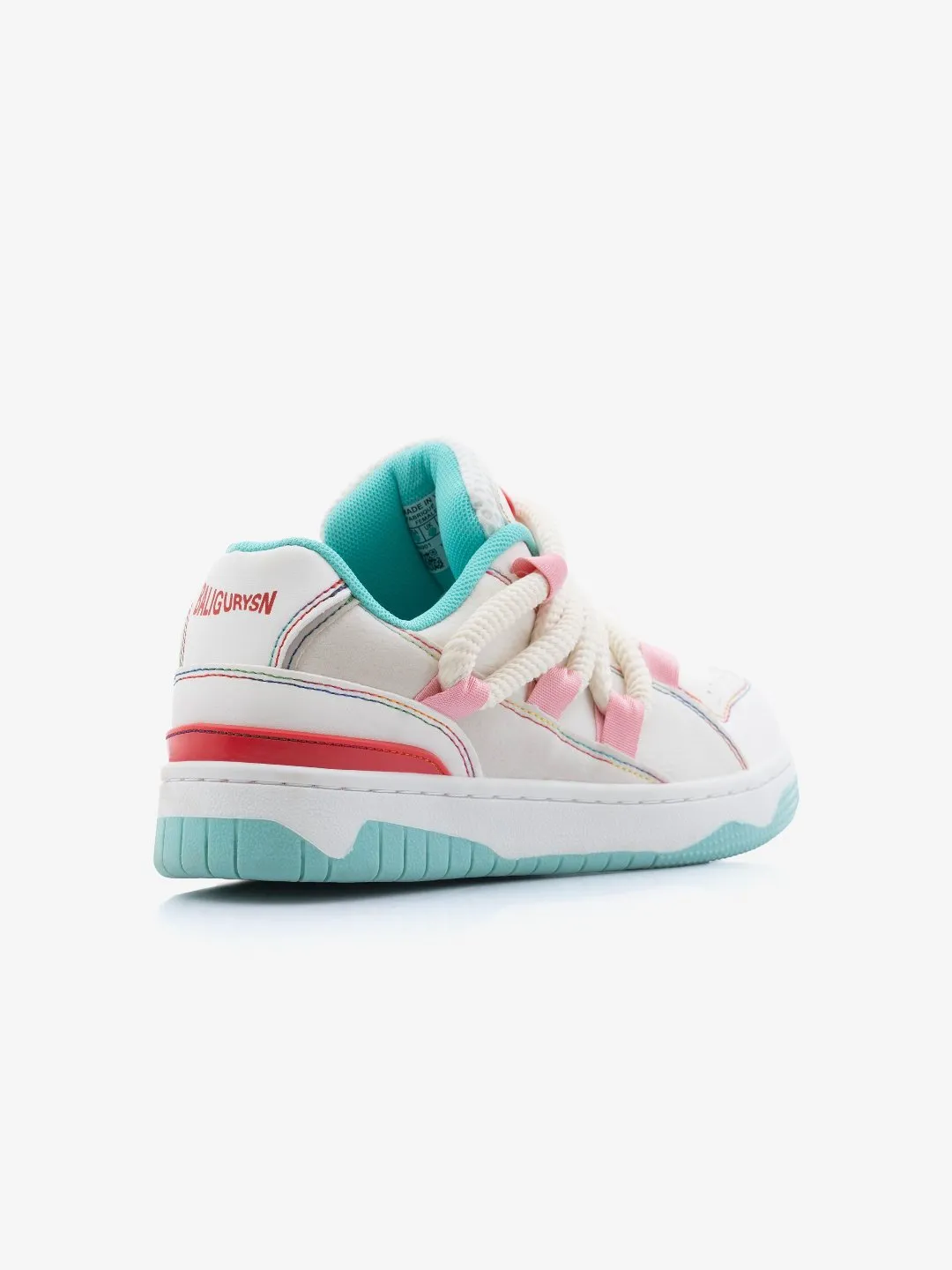 BaligURYSN Urban Mint Pink Flat Low Top Classy Women’s Sneaker