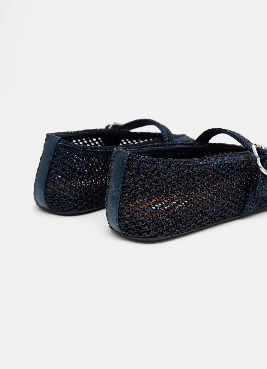 Ballet Flats in Knitted Lurex