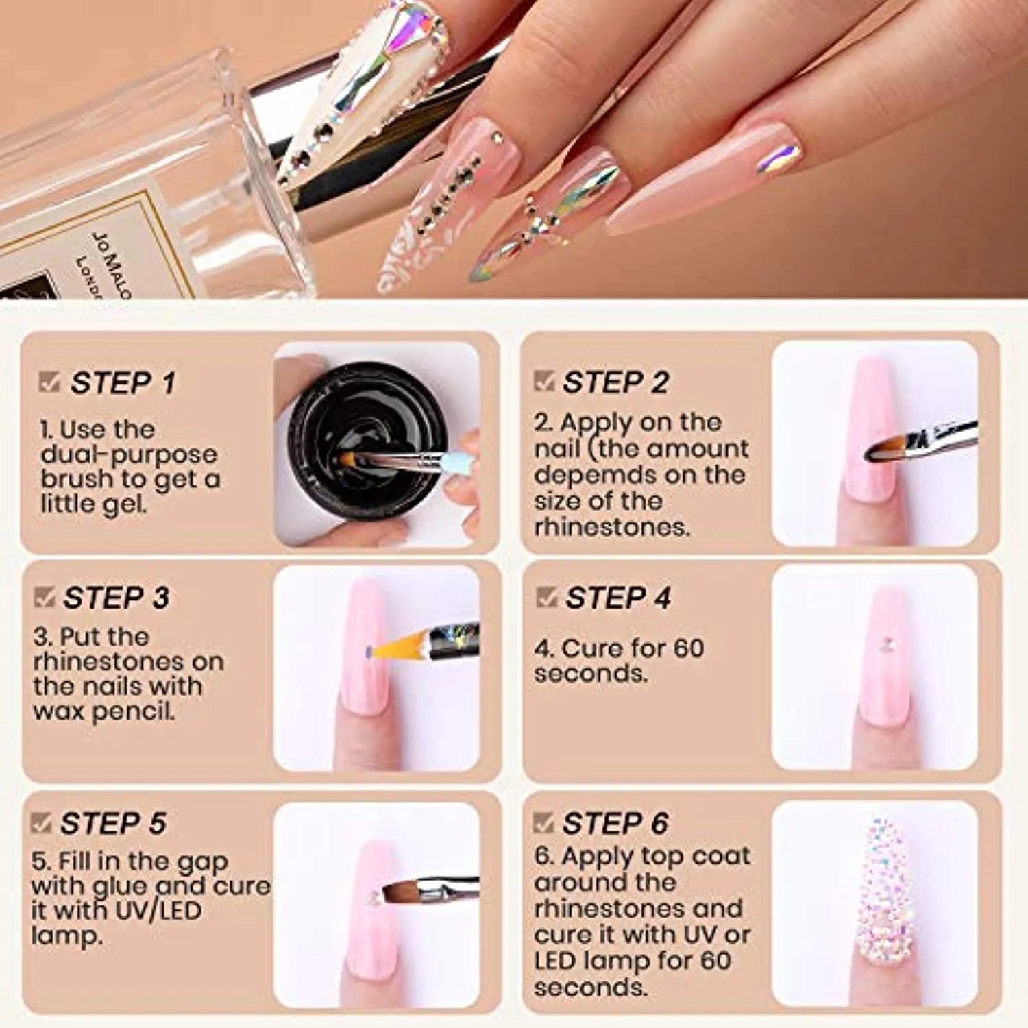 Beetles Gel Polish Nail Art Rhinestones,Crystal Glass AB Rhinestone Gems (120   3456 Pcs）for Gel Nail Polish/Nail Dipping Powder/Nail Acrylic Powder Decoration with Nail Rhinestone Glue and Nail Brush