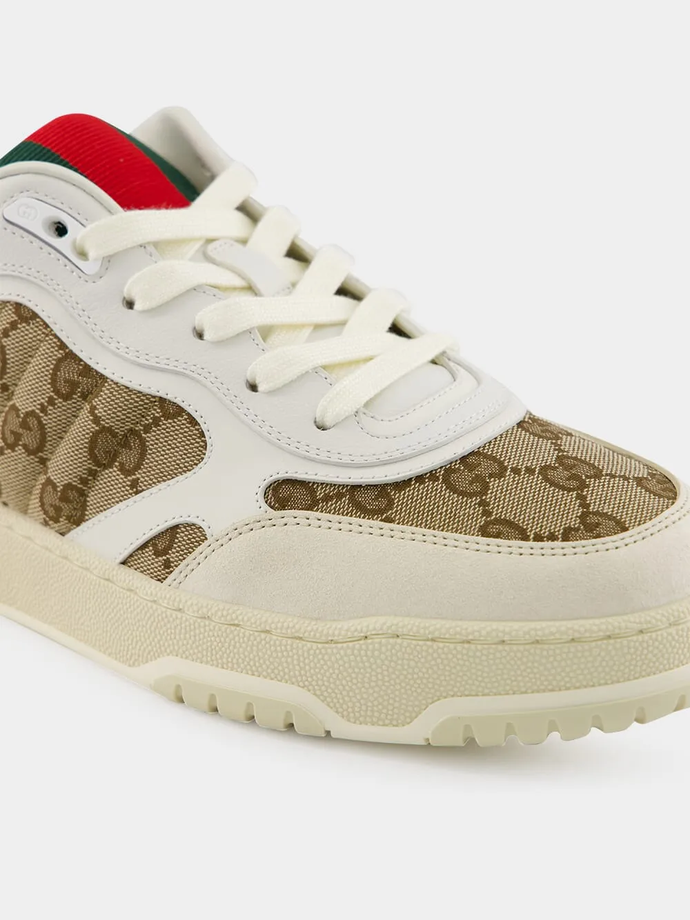 Beige GG Re-Web Sneakers