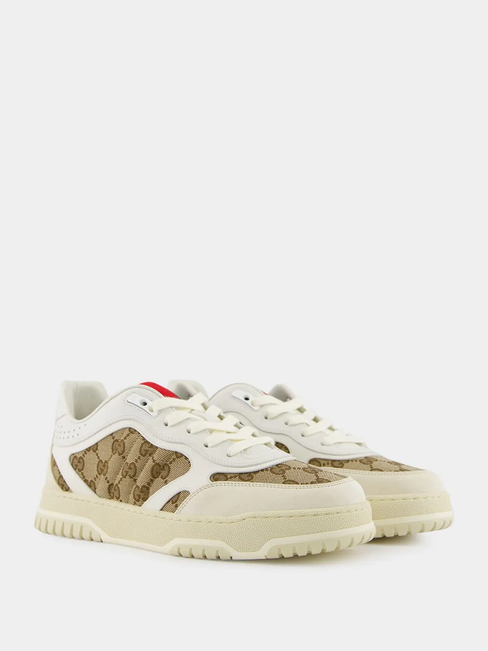 Beige GG Re-Web Sneakers