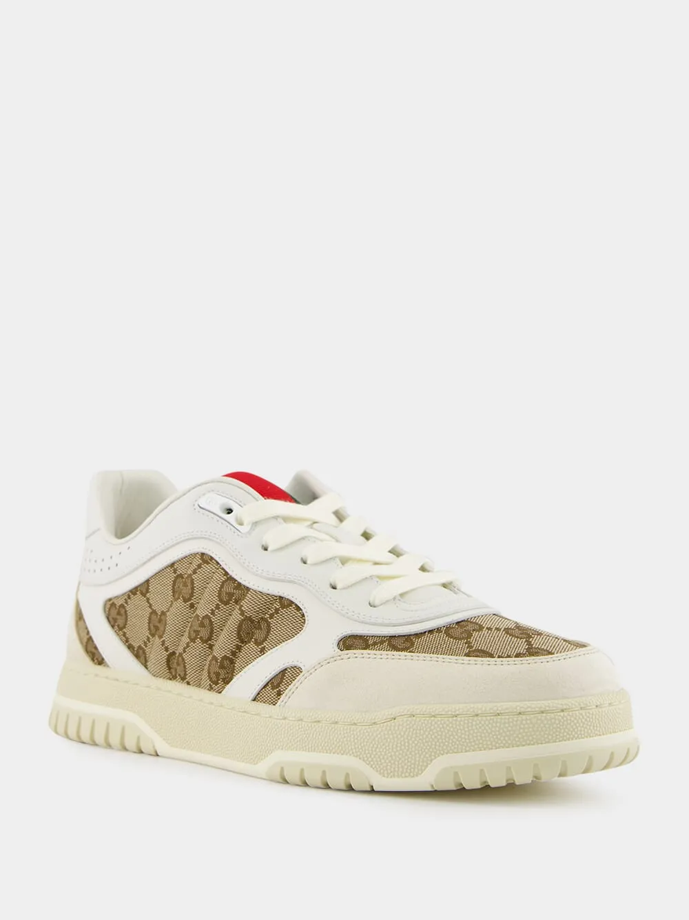 Beige GG Re-Web Sneakers