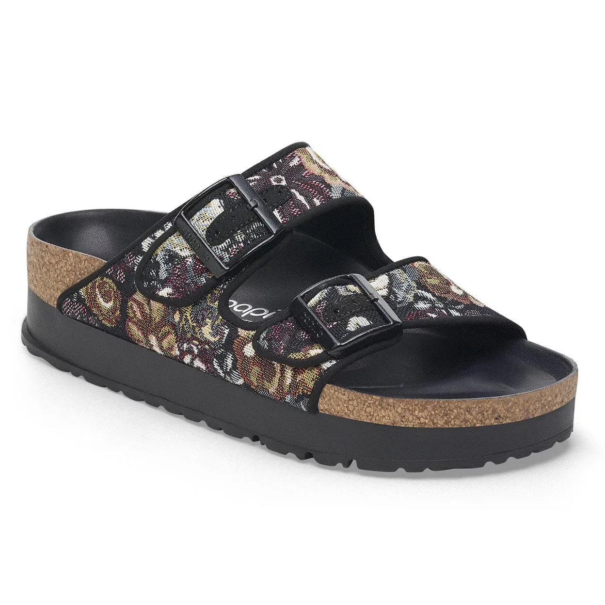 Birkenstock Arizona PAP French Piping Flex Platform - Brocade Black