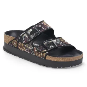 Birkenstock Arizona PAP French Piping Flex Platform - Brocade Black