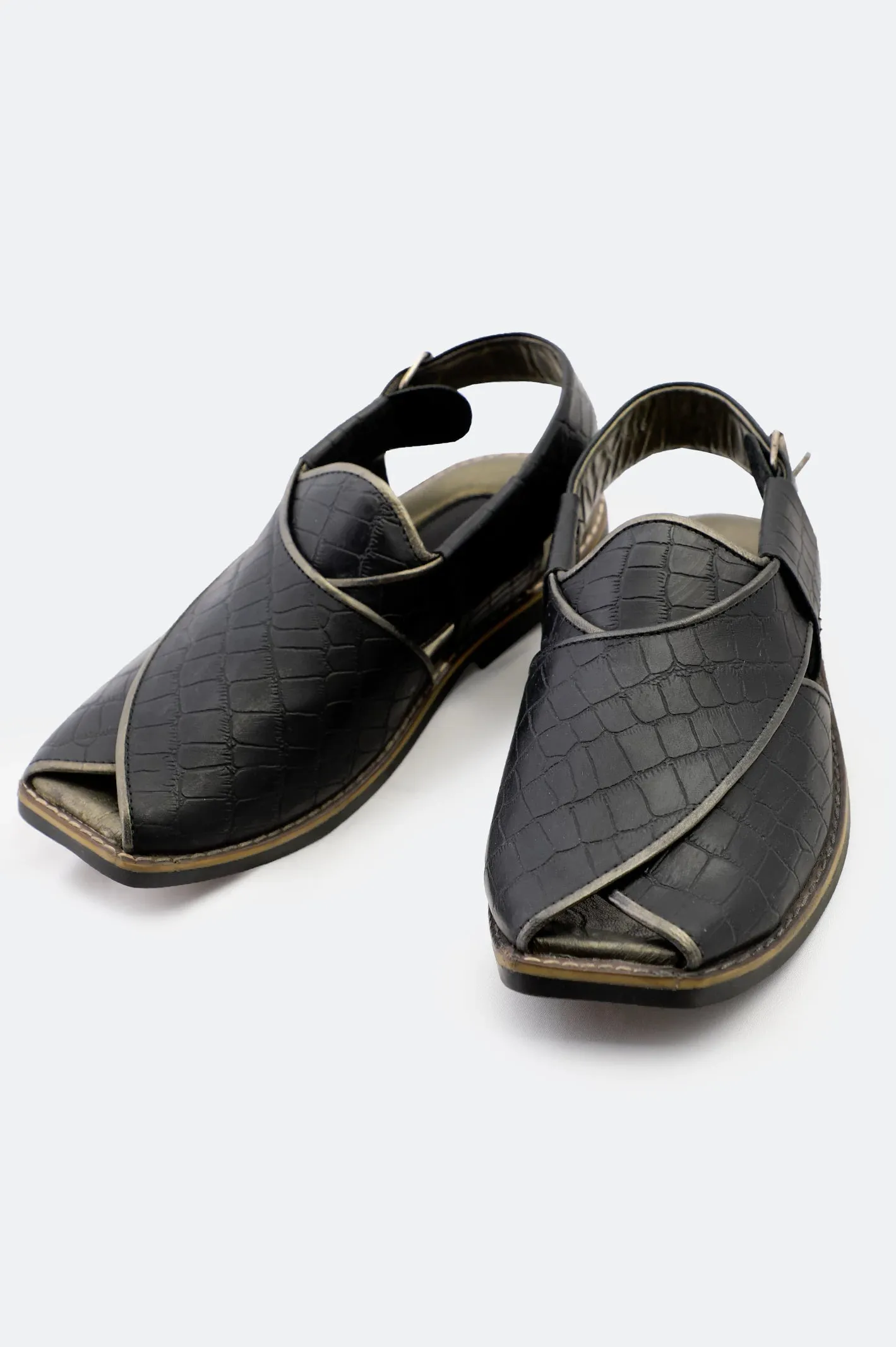Black Casual Peshawari Sandal