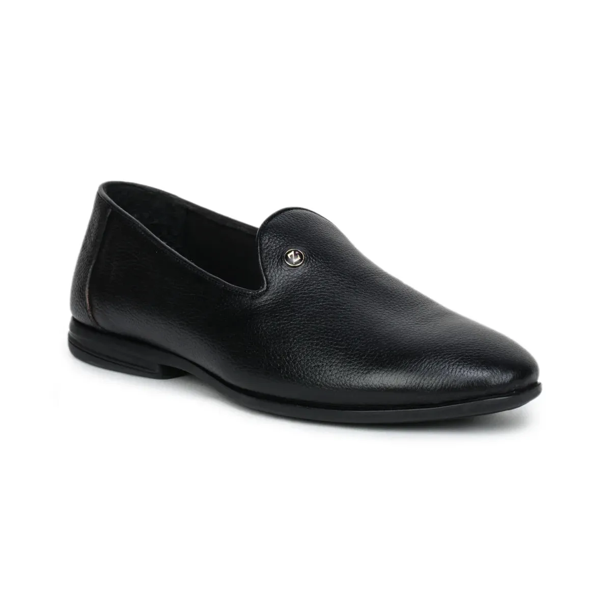 Black Formal Slip-On Shoes 1746 | Leather Loafers for Men