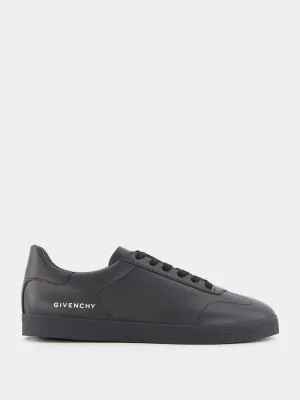 Black Leather Town Sneakers