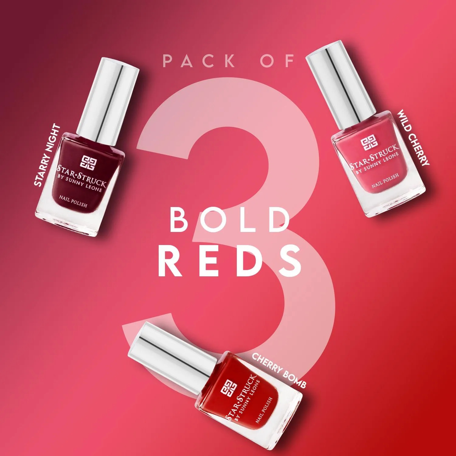 Bold Reds - Pack Of 3