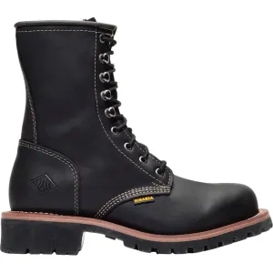 Bonanza 9" Black Steel Toe Logger Work Boots