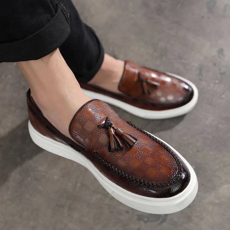 British Korean Tassel Sneakers- Versatile Men Sneakers, Casual
