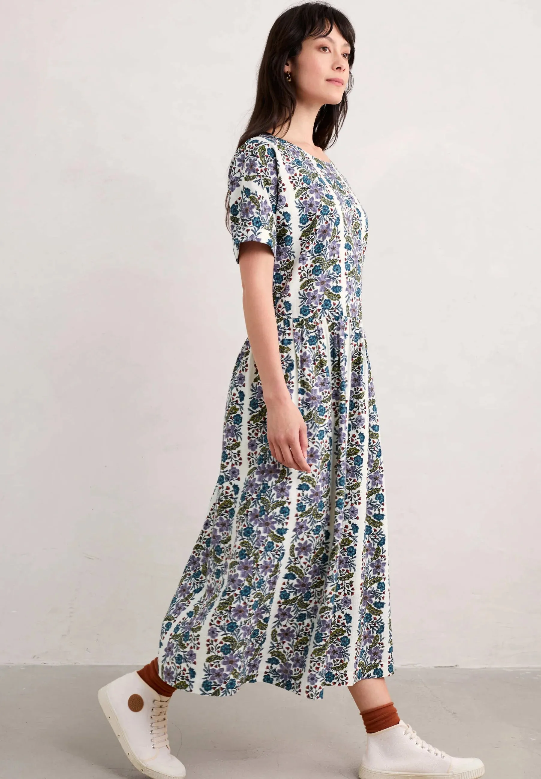 BROUSE DRESS - ETCHED BLOOM CHALK