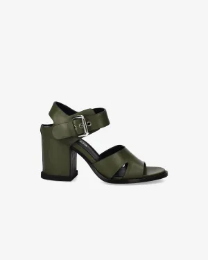 Calf Sandal with Recessed Heel