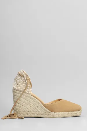 Carina-8-007 Wedges in beige suede