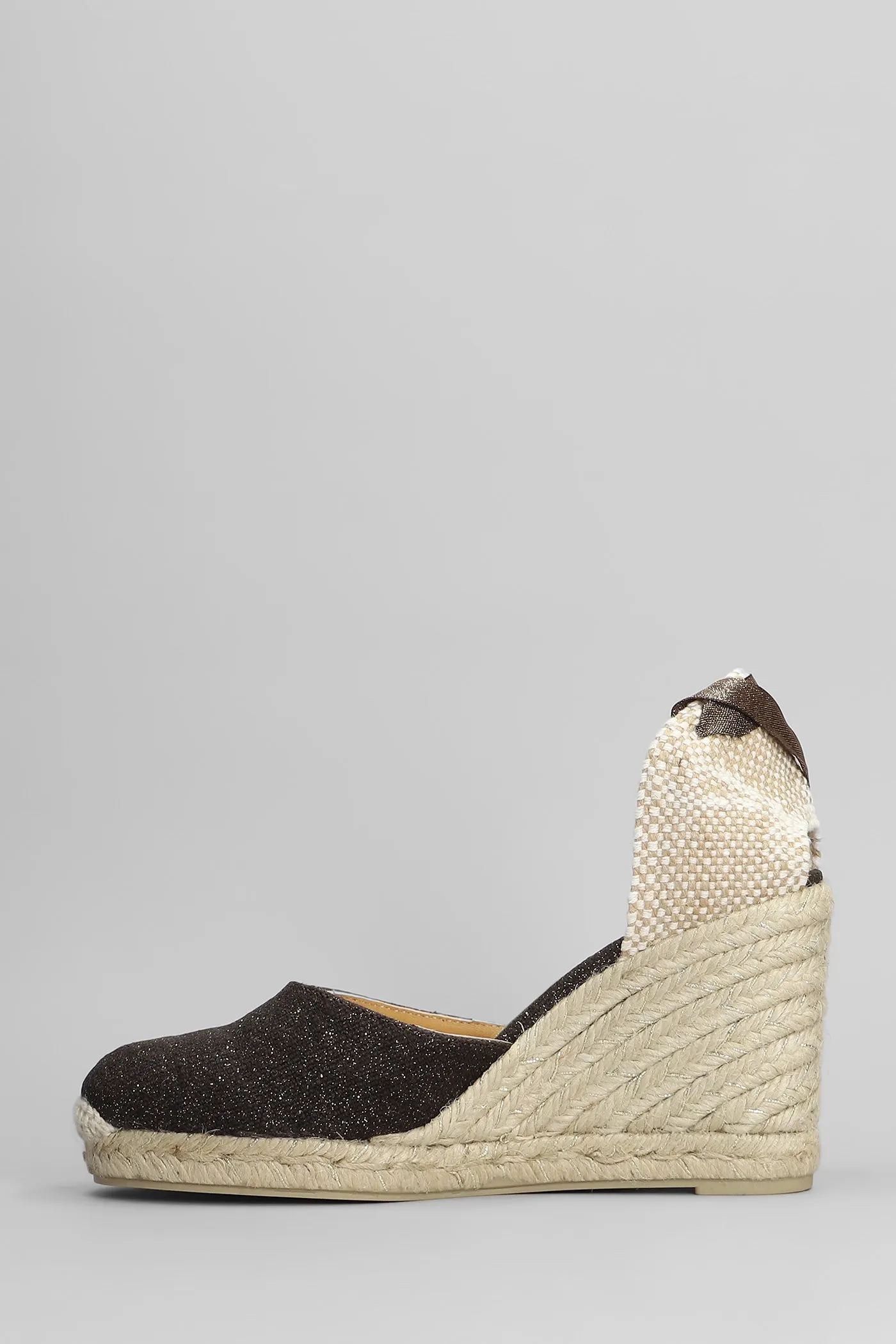 Carina-8-032 Wedges in brown canvas