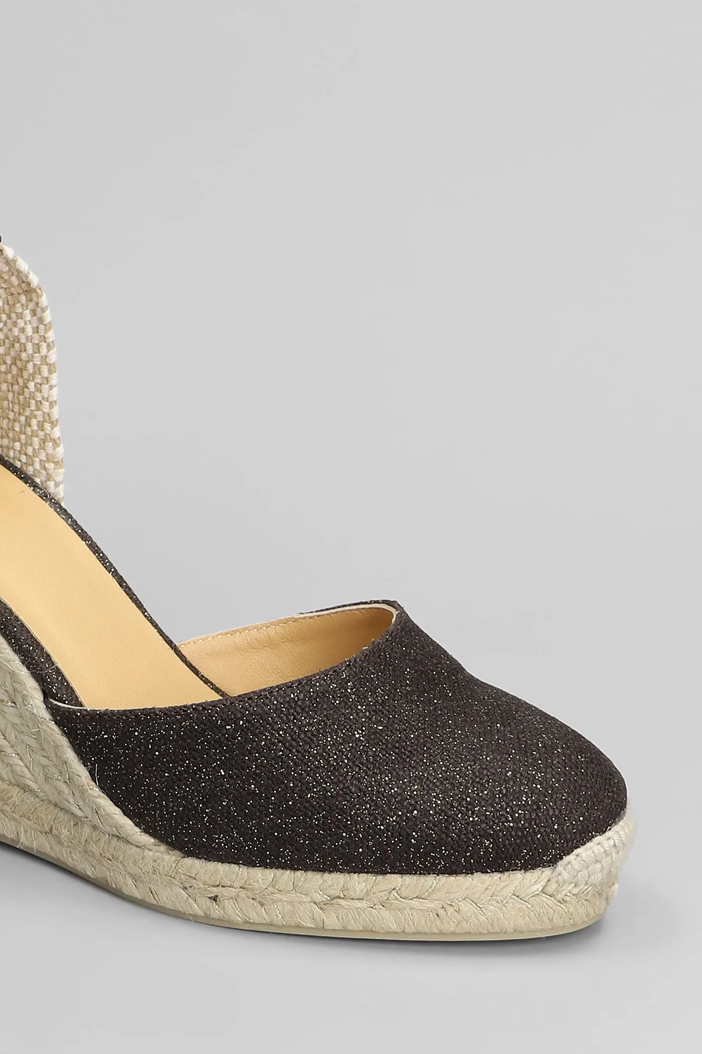 Carina-8-032 Wedges in brown canvas
