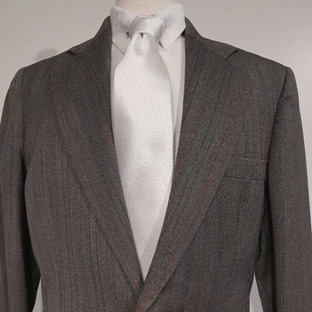 Carl Meyers Grey with Orange Stripes Three Piece Mens Suit