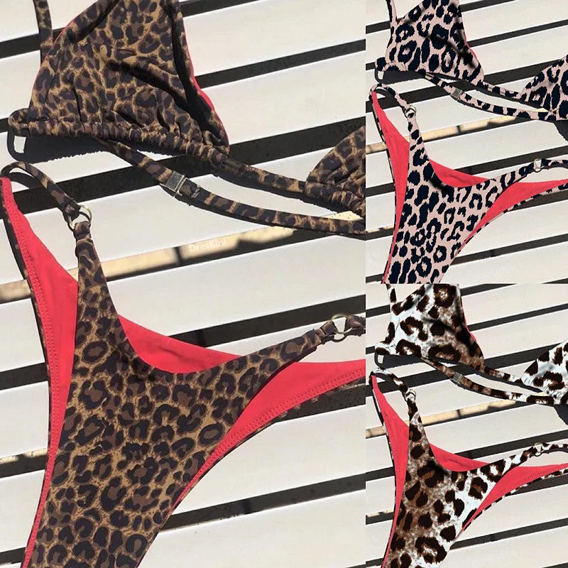 CAROL B. Leopard Micro Thong Bikini