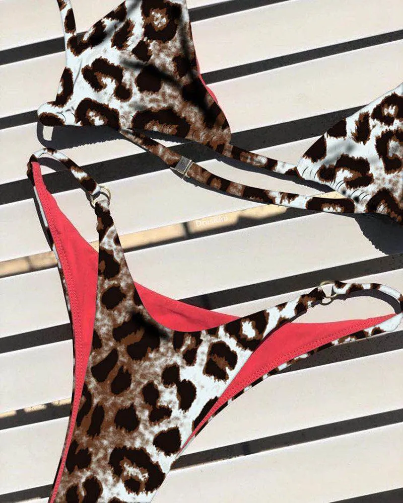 CAROL B. Leopard Micro Thong Bikini