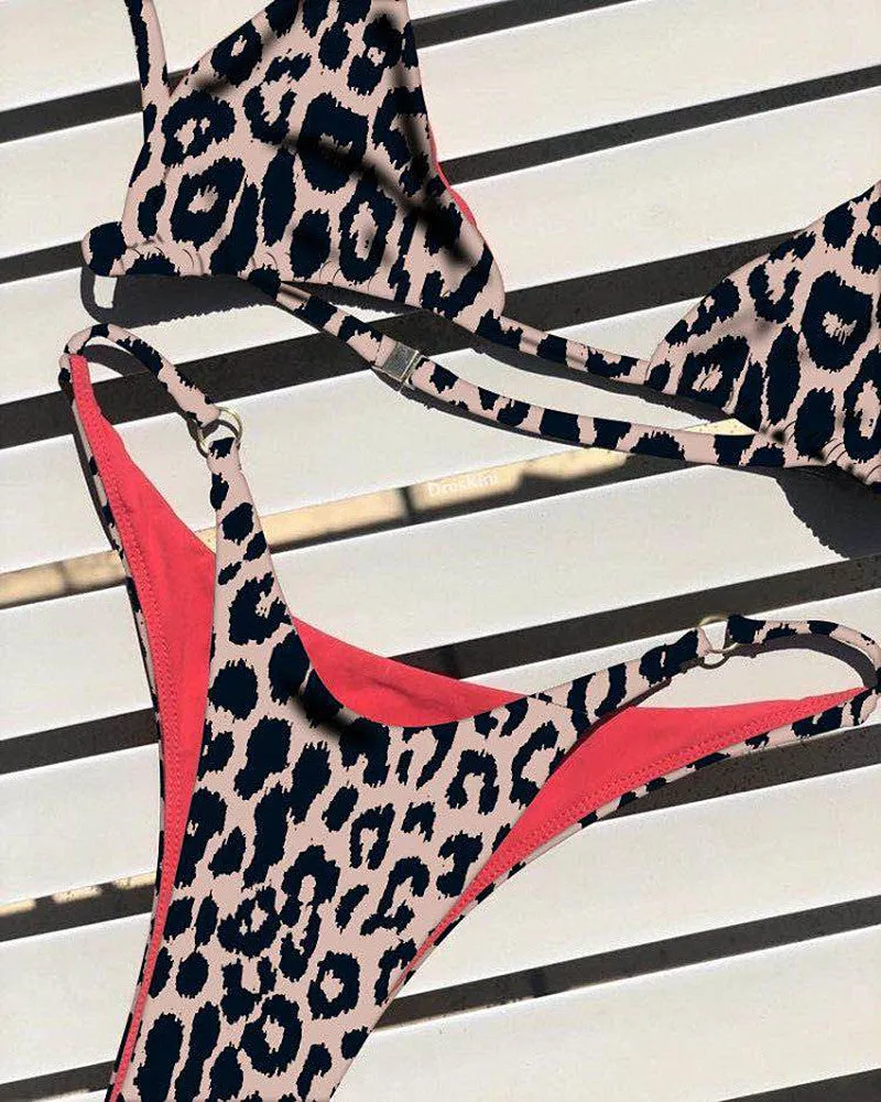 CAROL B. Leopard Micro Thong Bikini