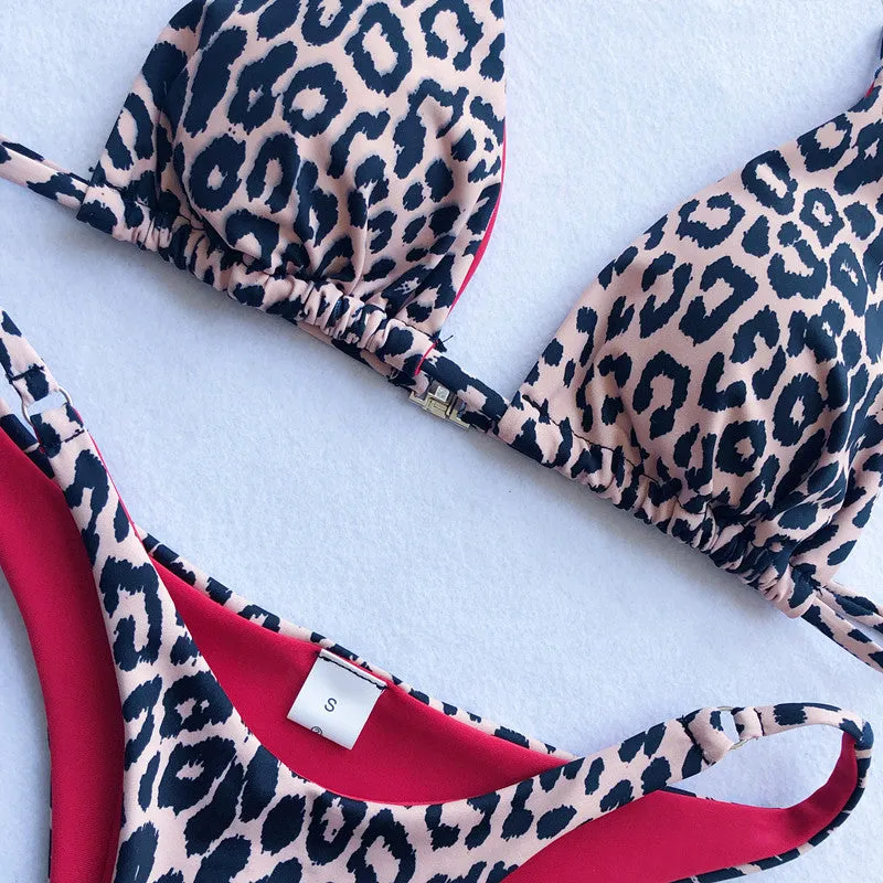 CAROL B. Leopard Micro Thong Bikini