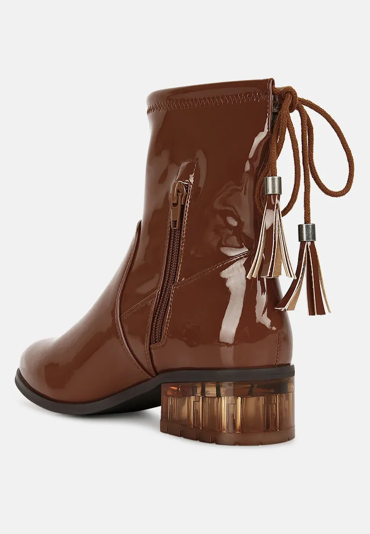 Cheer Leader Tassels Detail Ankle Boots By Ruw