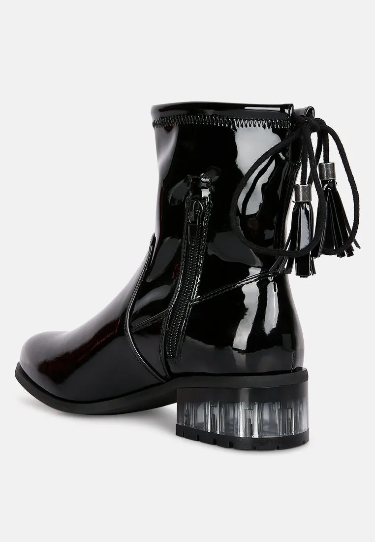 Cheer Leader Tassels Detail Ankle Boots By Ruw