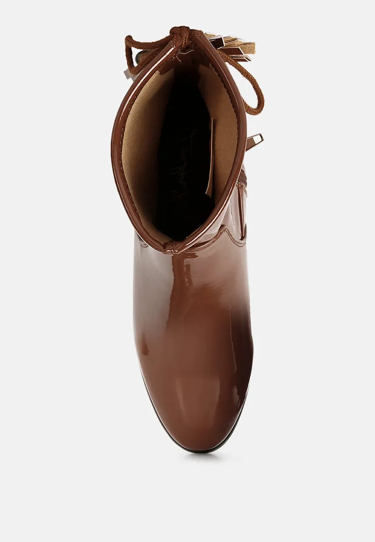 Cheer Leader Tassels Detail Ankle Boots By Ruw
