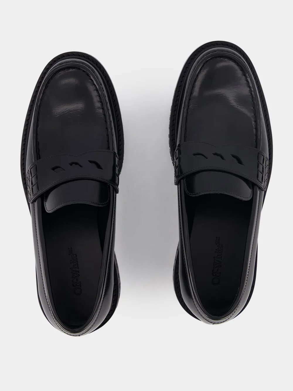 Chunky-Sole Leather Loafers