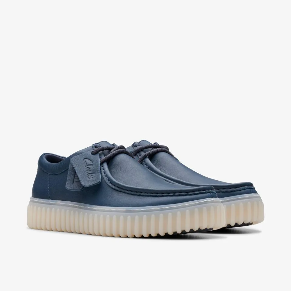Clarks Men's Torhill Lo Navy | White Leather