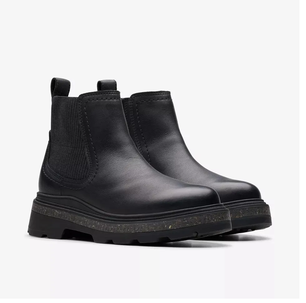 Clarks Women's HencroftStepWP Black Leather 26179951