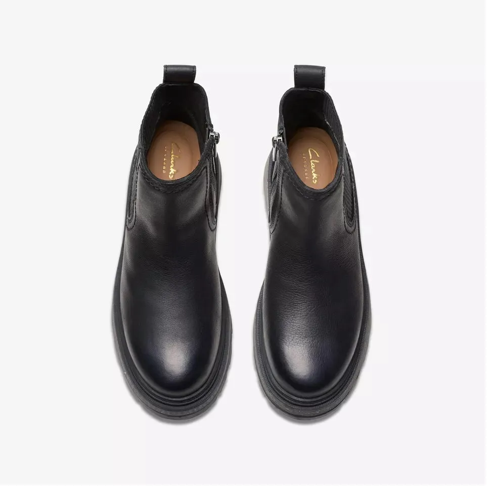 Clarks Women's HencroftStepWP Black Leather 26179951
