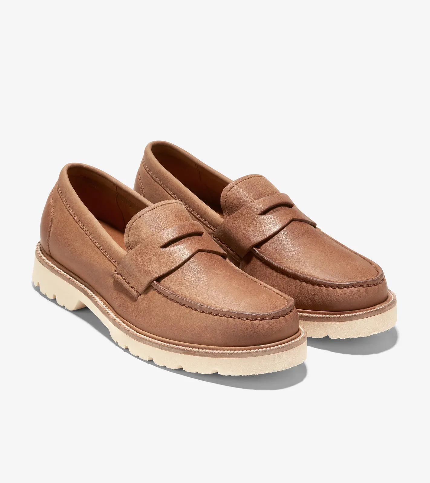 Cole Haan Men's American Classics Penny Loafer Cuoio Alabaster Gleam C36539