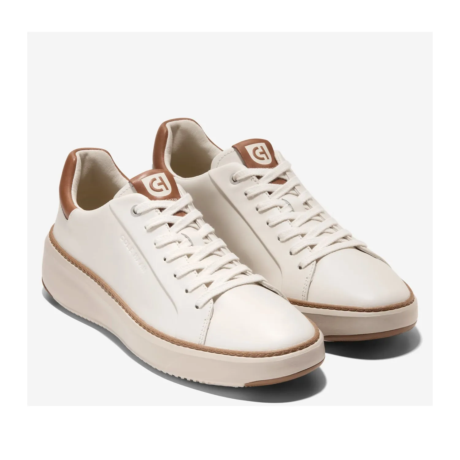 Cole Haan Men's Grandpro Topspin Sneaker in Ivory/New Caramel