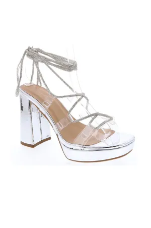 Comet - Wide Friendly Embellished Lace Up Heels
