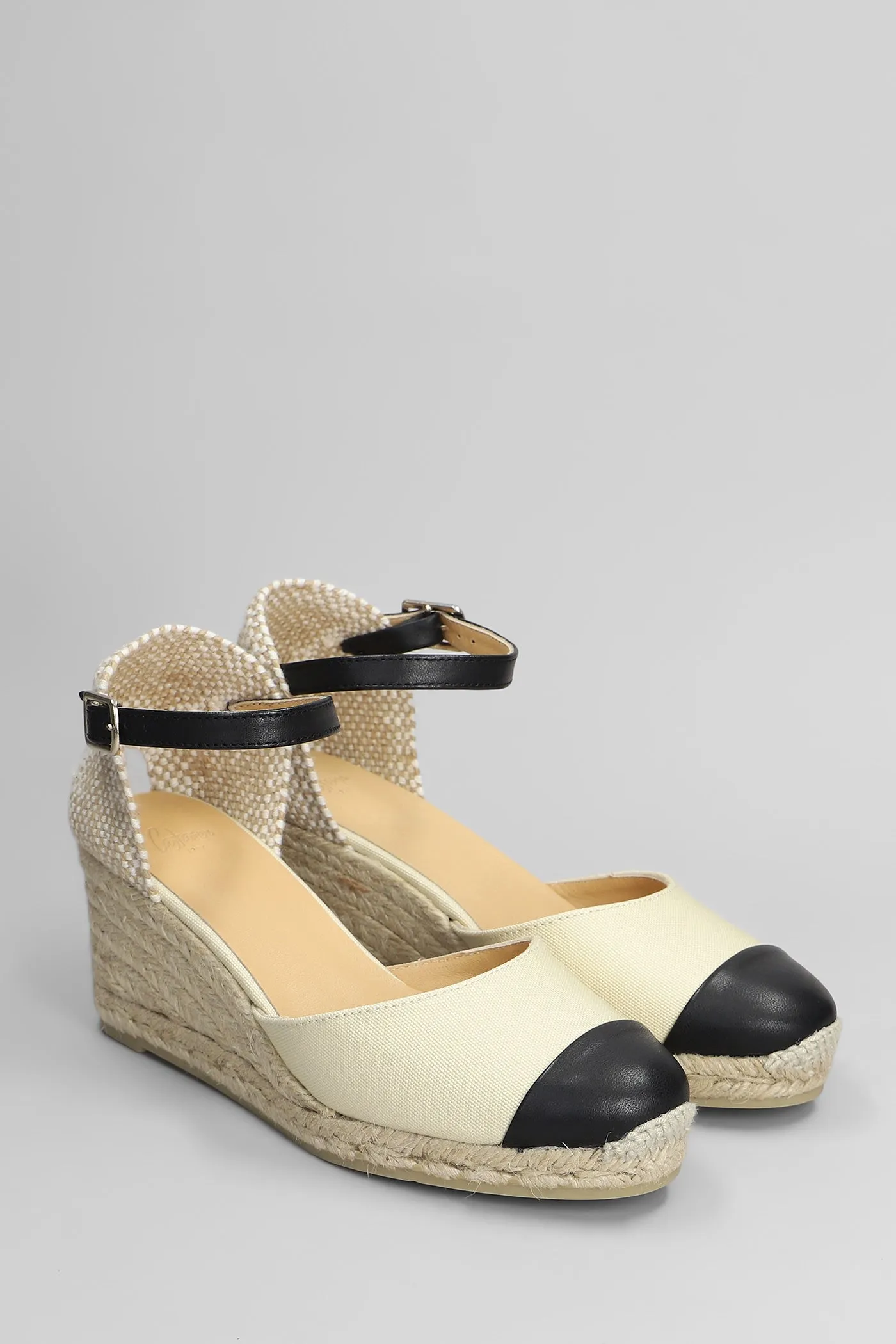 Coraline-6-264 Wedges in beige canvas