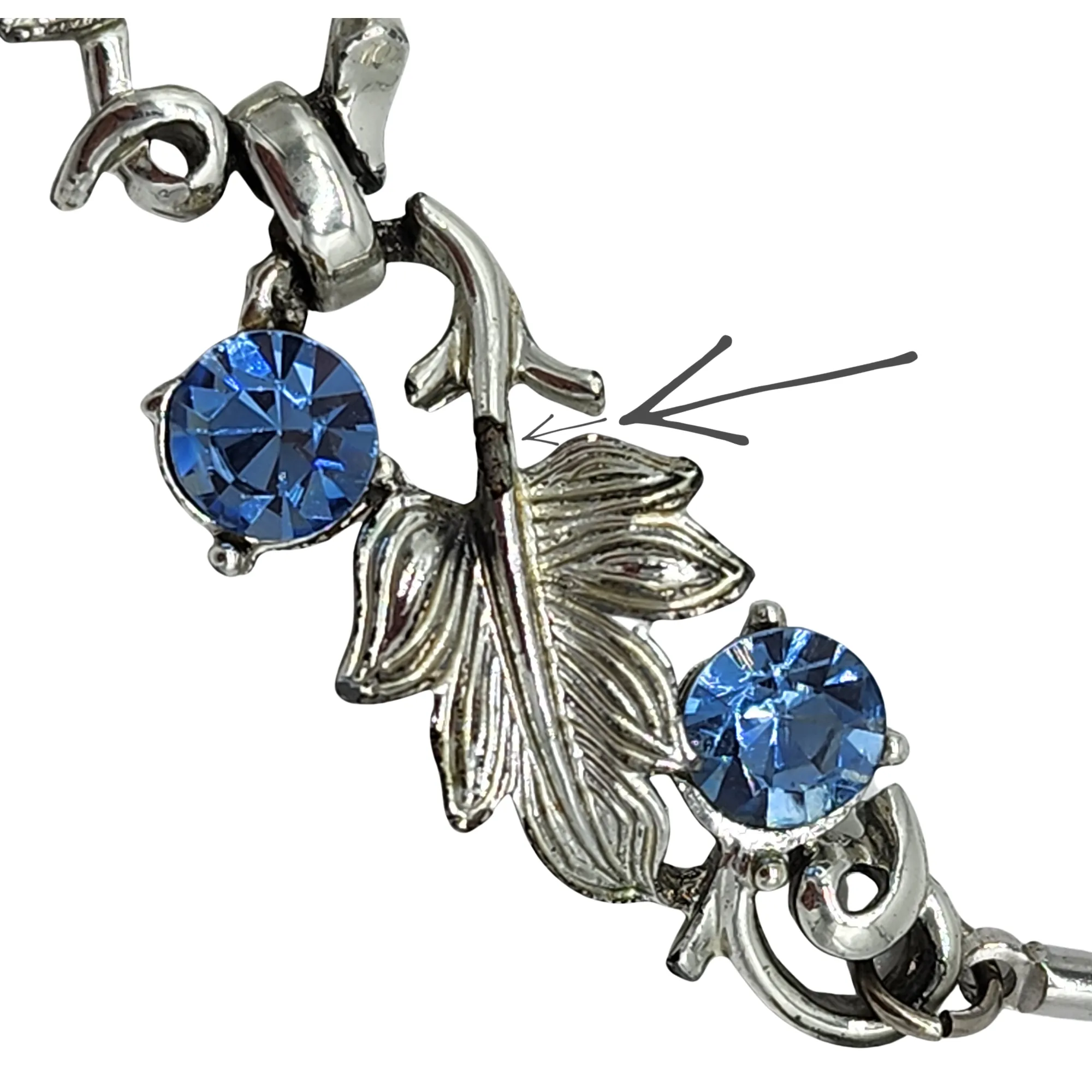 Coro Pegasus Des Pat Pend Rhinestone Necklace Circa 1945