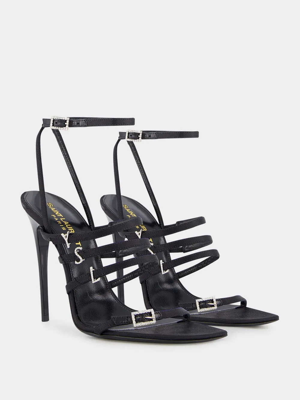 Crepe Satin And Rhinestones Jerry Sandals