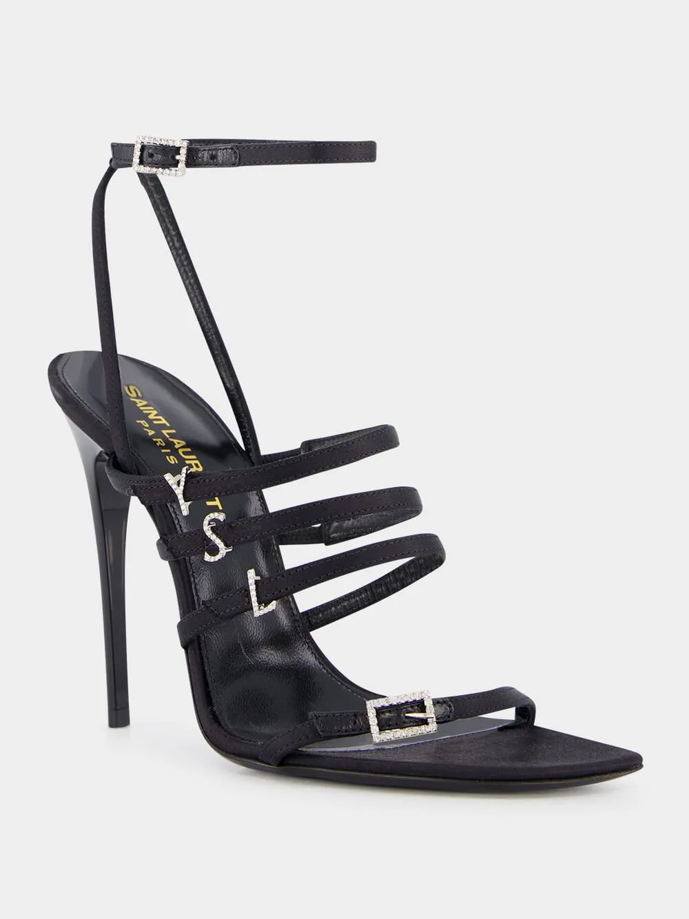 Crepe Satin And Rhinestones Jerry Sandals