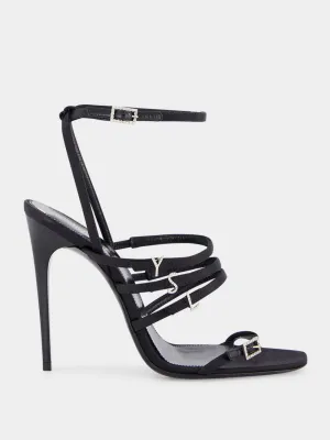 Crepe Satin And Rhinestones Jerry Sandals