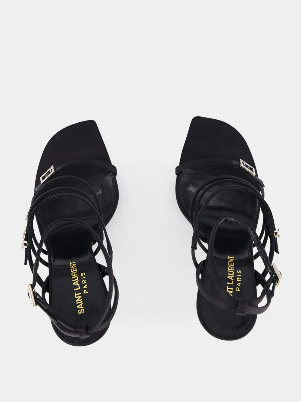 Crepe Satin And Rhinestones Jerry Sandals