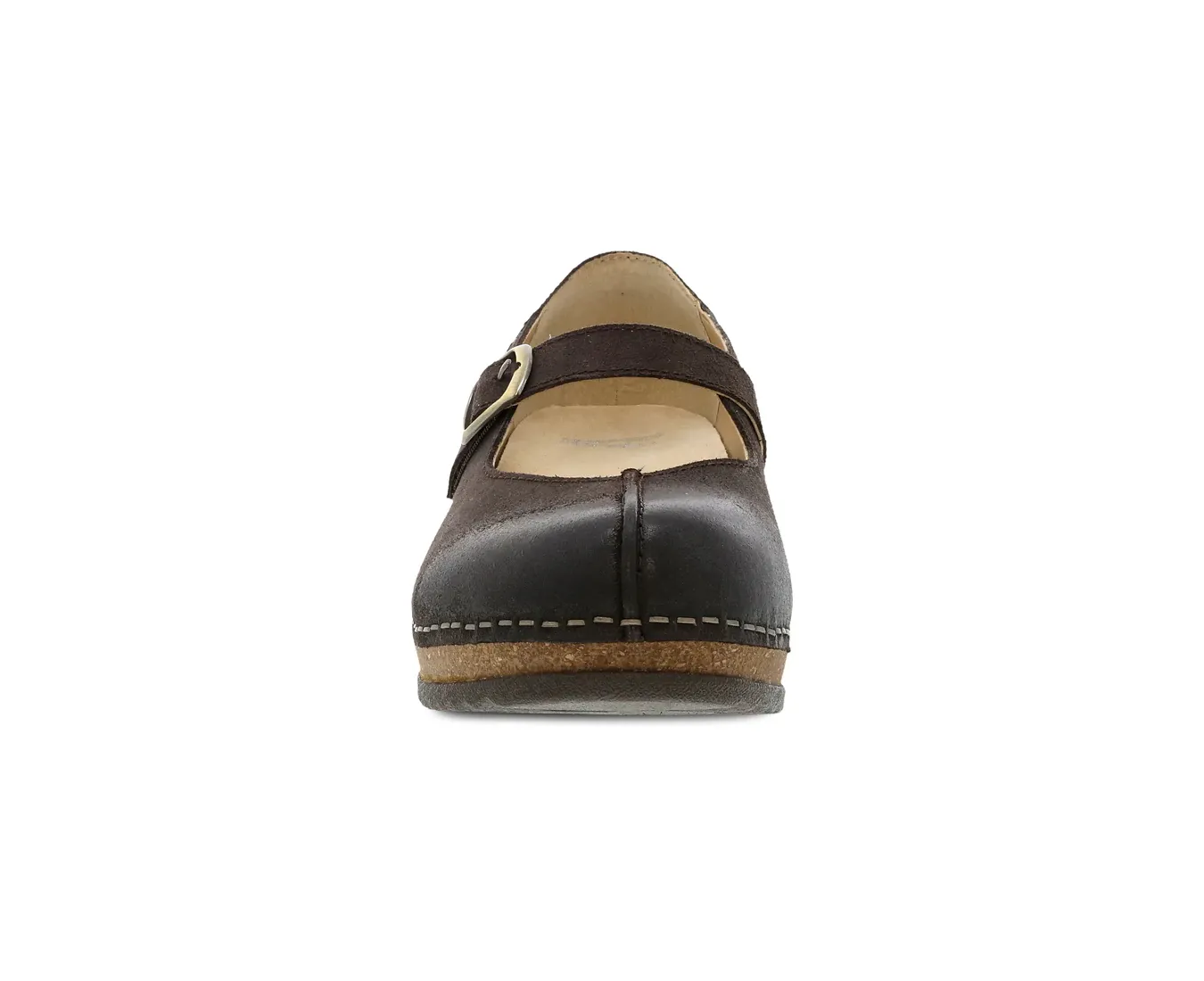 Dansko Women's Mika Chocolate Burnished Suede Mary Jane Leather 9606455300