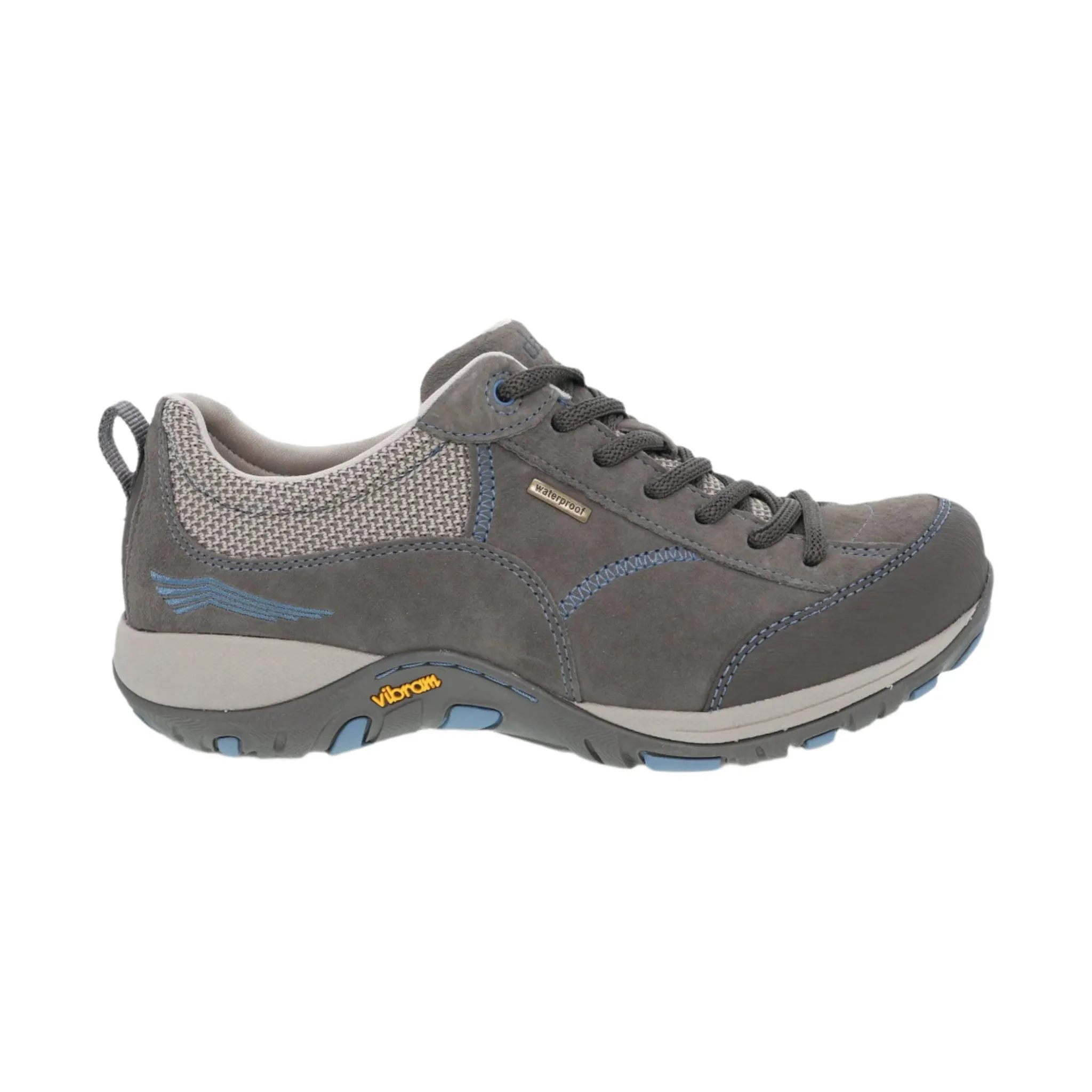 Dansko Women's Paisley Waterproof Sneaker - Grey/Blue Suede