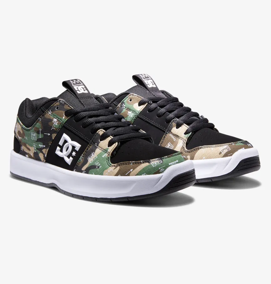DC SHOES BASQUIAT LYNX ZERO BLACK CAMO PRINT TRAINERS