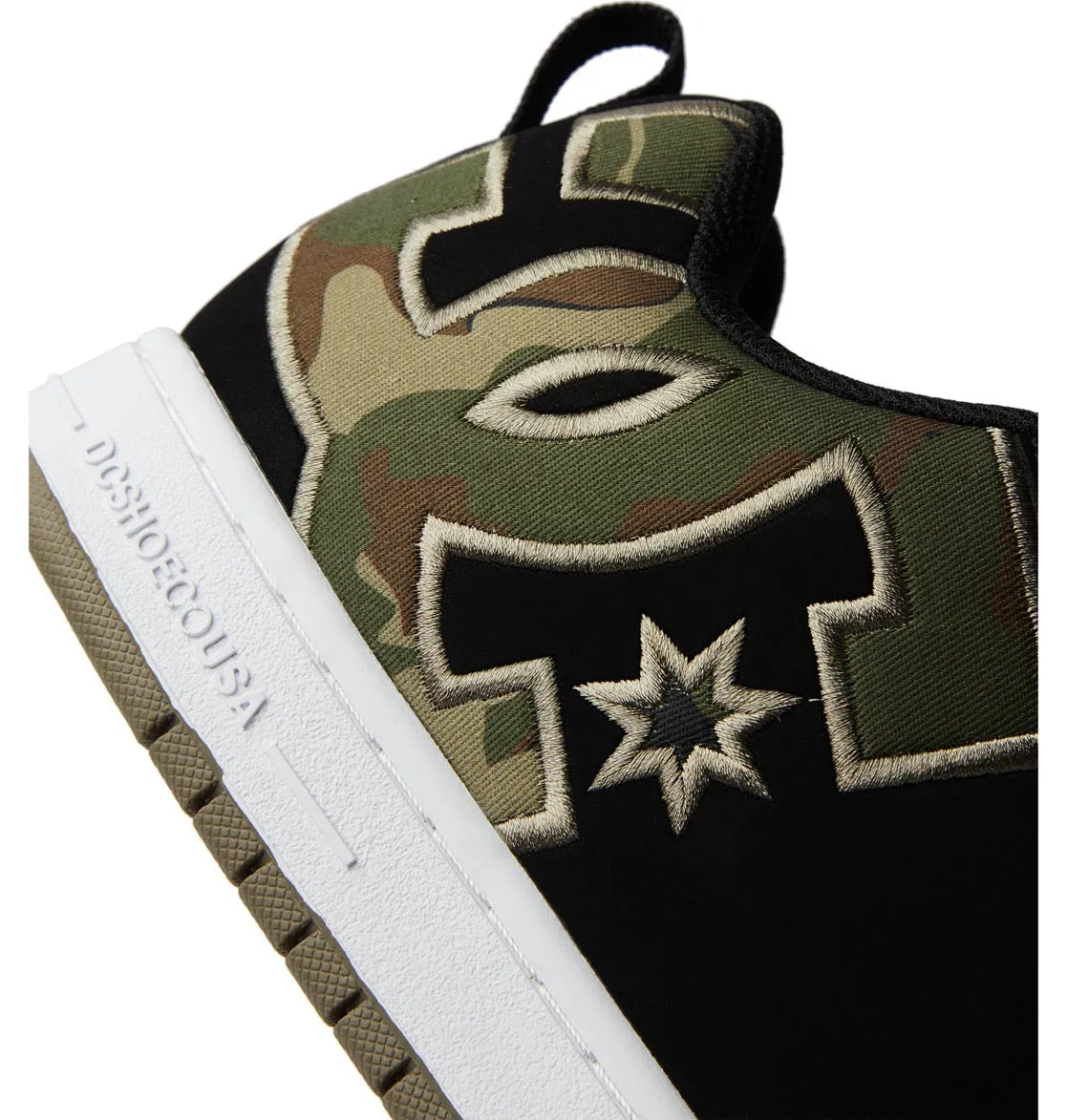 DC SHOES COURT GRAFFIK BLACK BLACK GREEN TRAINERS