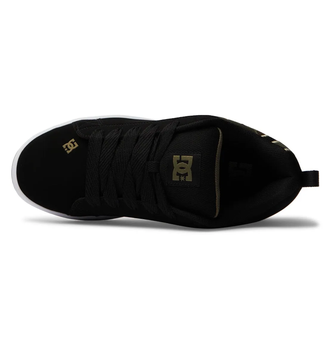 DC SHOES COURT GRAFFIK BLACK BLACK GREEN TRAINERS
