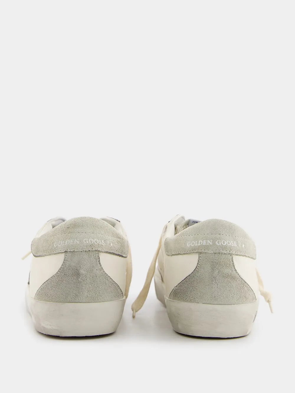 Distressed Star Leather Sneakers