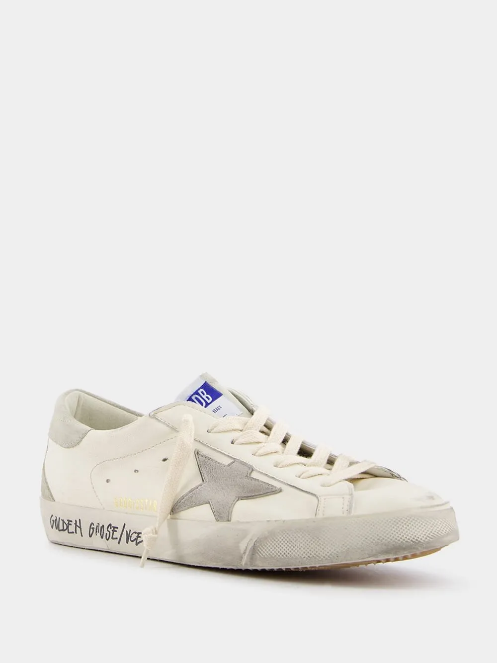 Distressed Star Leather Sneakers
