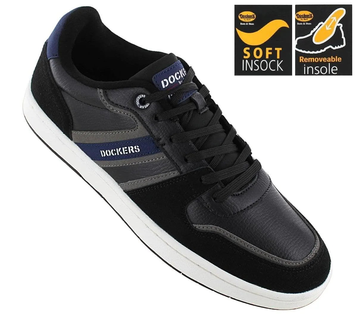 DOCKERS by Gerli 53BY002 - Herren Sneakers Schuhe Schwarz 642100