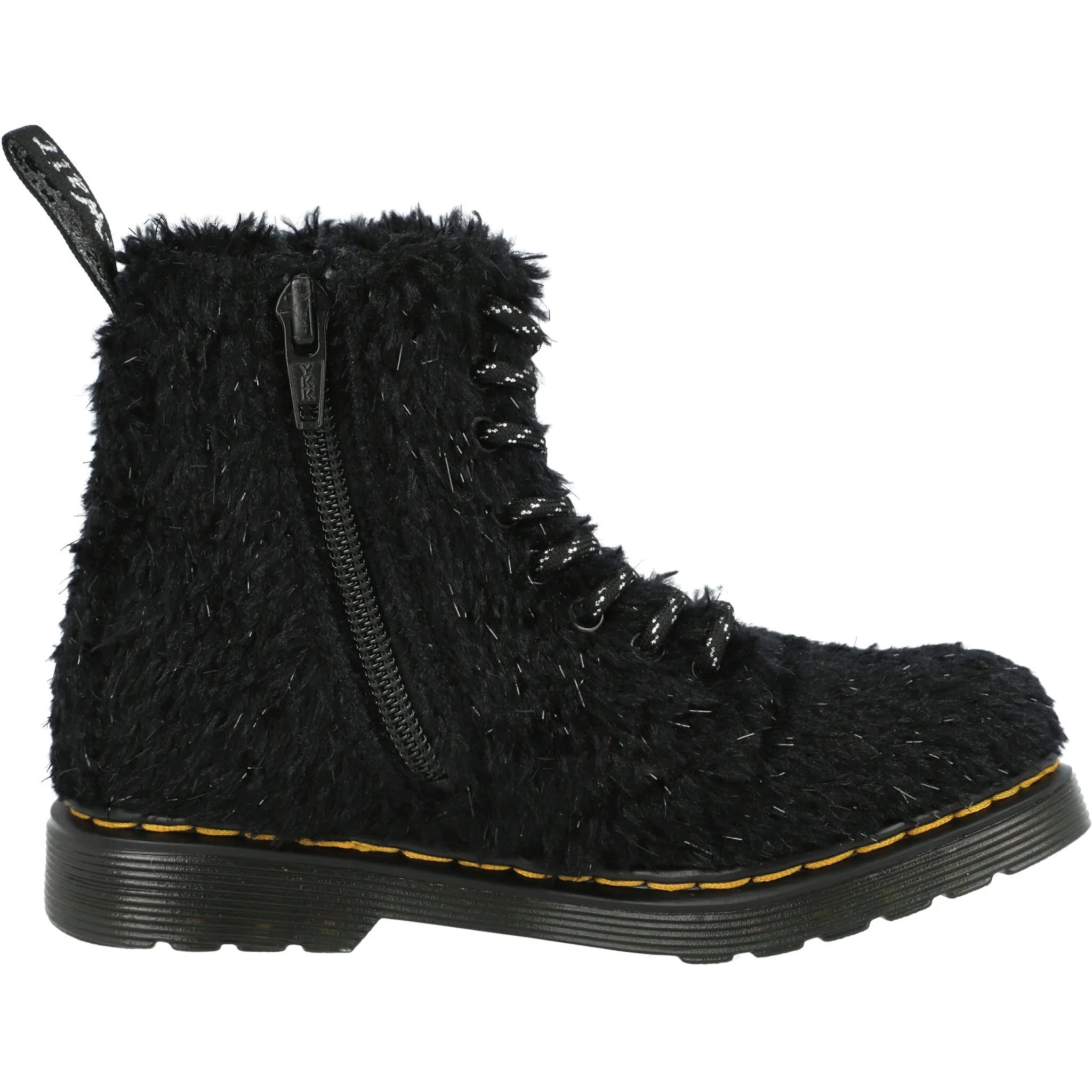 Dr Martens 1460 Pascal Junior Black Tinsel Boots