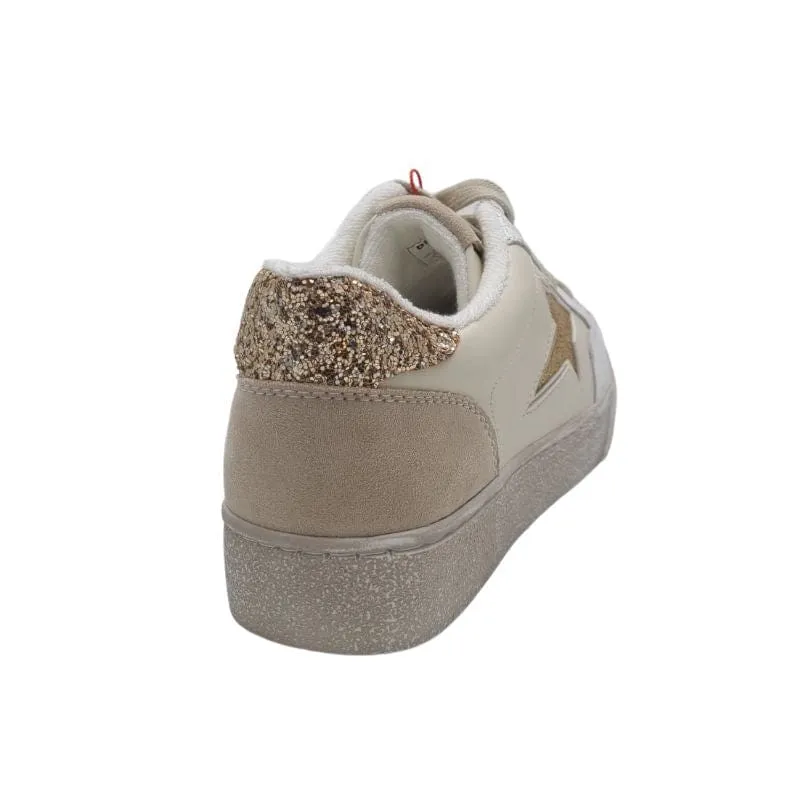 Drilleys Womens Gold Goose Cream Fashion Trainer - Fifty Eight